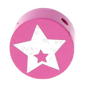 Motivperle Scheibe Glitzerstern 'pink' 947 auf Lager