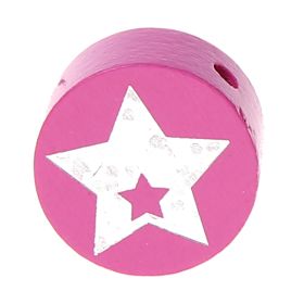 Motif bead disk glitter star 'pink' 985 in stock 