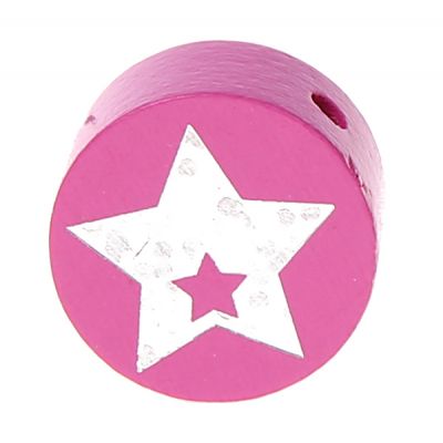 Motivperle Scheibe Glitzerstern 'pink' 860 auf Lager