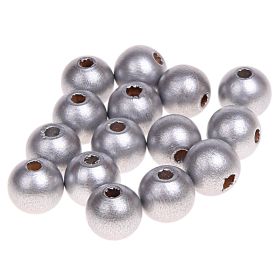 Wooden beads 10mm - 50 pieces 'silver' 170 in stock 