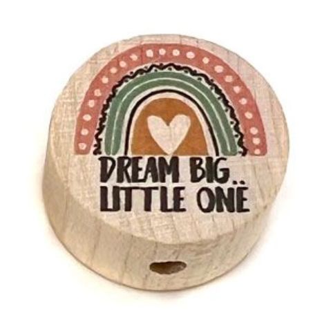 Motivperle "dream big little one" 'roh' 73 auf Lager