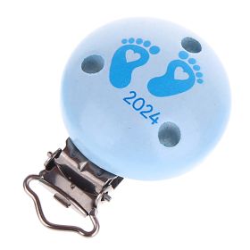 Pacifier clip baby feet 2024 'baby blue' 16 in stock 