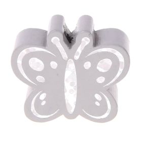 Motif bead butterfly glitter 'light gray' 33 in stock 