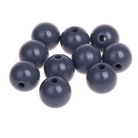 Wooden beads 18mm - 10 pieces 'gray' 359 in stock 