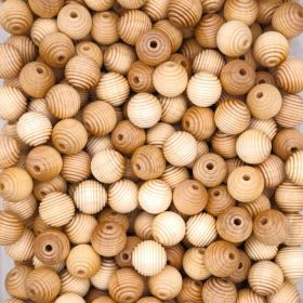 Grooved beads 18mm - 10 pieces 'nature' 206 in stock 