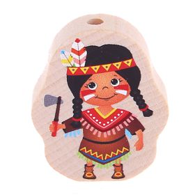 Motivperle natur Indianer • Indianerin 'Indianerin bunt' 37 auf Lager