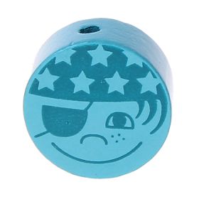 Pirate motif bead disc 'light turquoise' 285 in stock 
