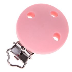 Silicone clip pacifier clip 35mm 'pink' 549 in stock 