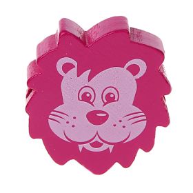 Lion motif bead 'dark pink' 616 in stock 