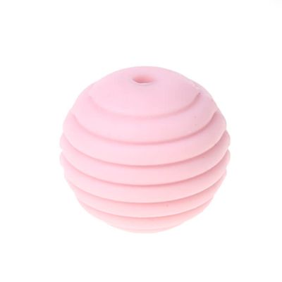 Silikon Rillenperle Ø15mm 'rosa' 7 auf Lager