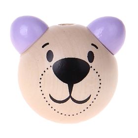 3D bear motif bead 'lilac ' 420 in stock 