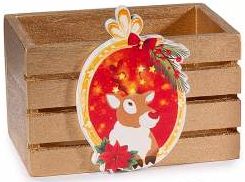 Holzkörbchen Weihnachten 'Rentier - gold' 23 auf Lager