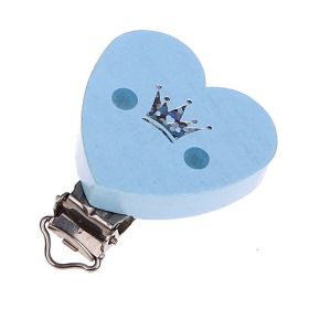 Herzclip Glitzerkrone 'babyblau' 478 auf Lager