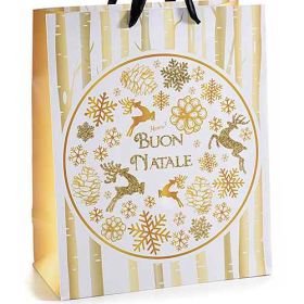 Weihnachtstüte Glitzer - groß 'Reindeer' 3 in stock 