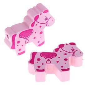 Horse motif bead 'pink' 515 in stock 