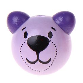 3D bear motif bead 'lilac-purple' 0 in stock 