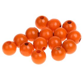 Wooden beads 10mm - 50 pieces 'mandarin' -4 in stock 