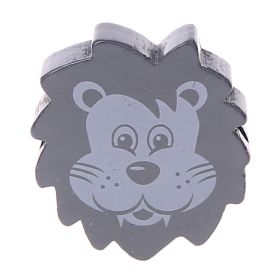 Lion motif bead 'gray' 945 in stock 