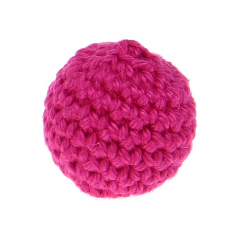 Häkelperle 25 mm 'dunkelpink' 247 auf Lager