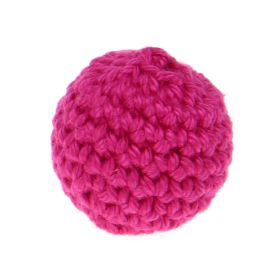 Crochet bead 25 mm 'dark pink' 224 in stock 