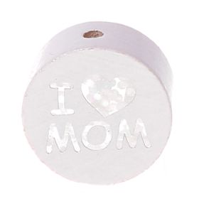 Reversible motif bead I Love MOM / DAD 'white' 862 in stock 
