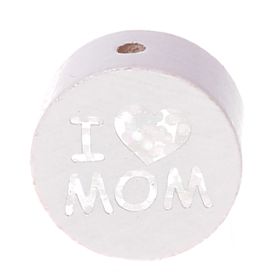 Wendemotiv-Perle I Love MOM / DAD 'weiß' 793 auf Lager