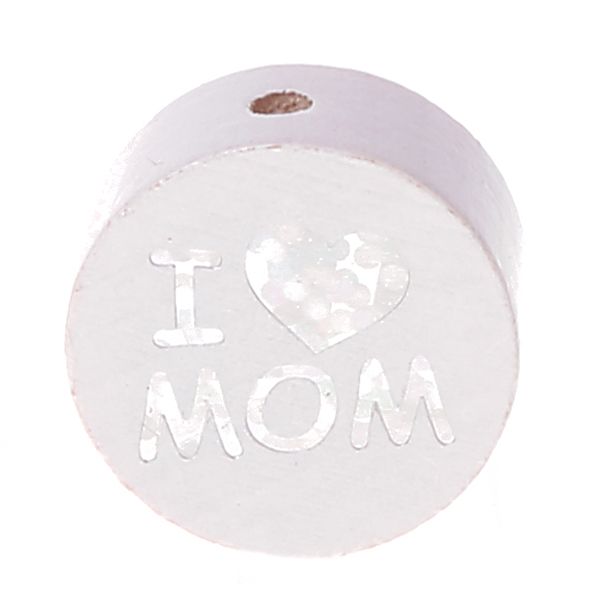 Wendemotiv-Perle I Love MOM / DAD 'weiß' 949 auf Lager