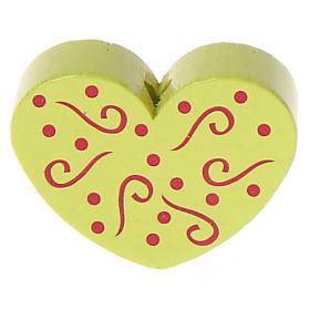 Scroll heart motif bead 'lemon' 1208 in stock 