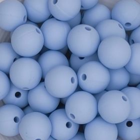 Silicone bead 12mm 'baby blue' 36 in stock 