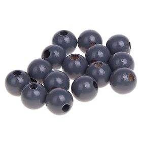 Holzperlen 10mm • 50 Stück 'grau' 162 auf Lager