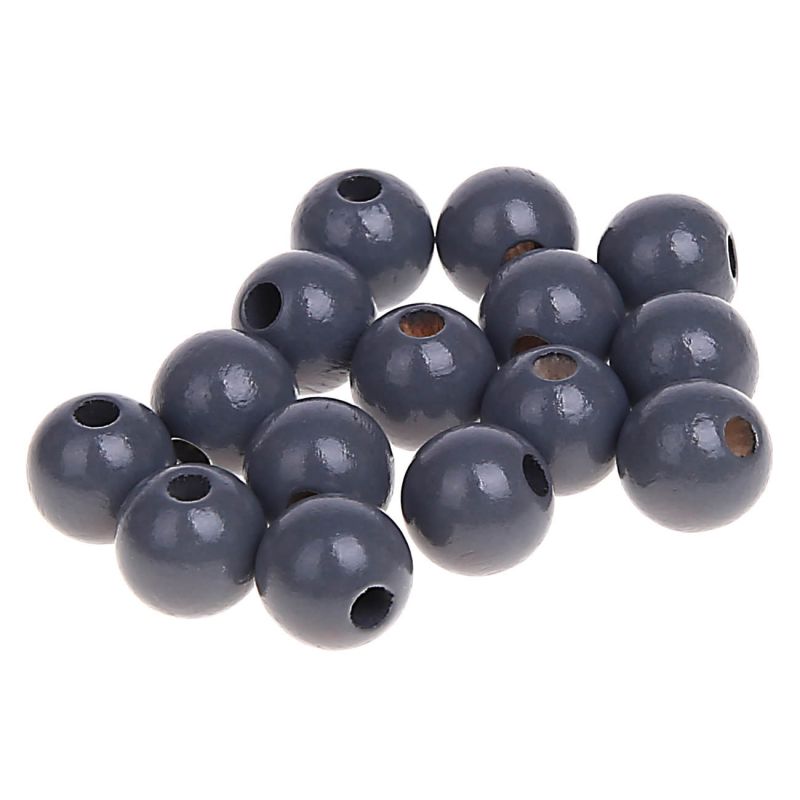 Holzperlen 10mm • 50 Stück 'grau' 194 auf Lager