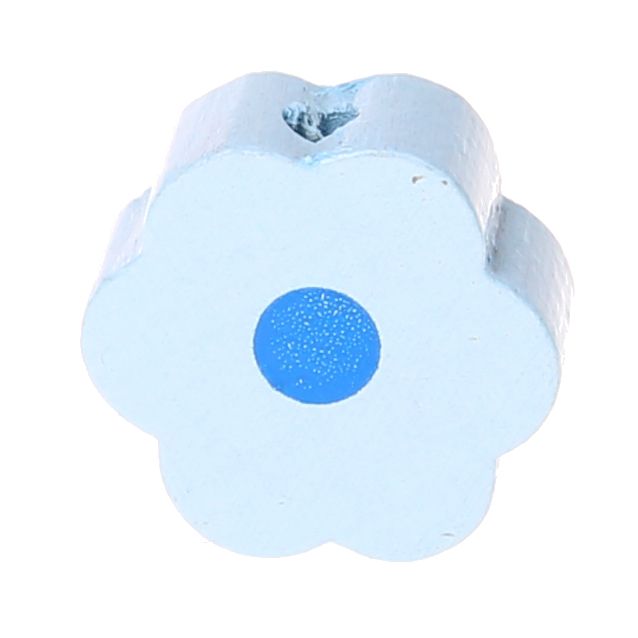 Motivperle Blume-Punkt 'babyblau' 355 auf Lager