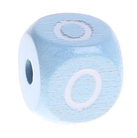 Buchstabenperlen babyblau 10x10mm 'O' 340 auf Lager