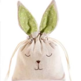Geschenkbeutel Osterhase "bunte Ohren" 'hellgrün' 10 auf Lager