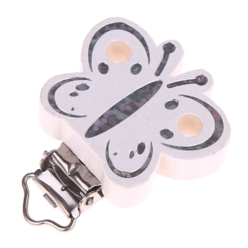 Schmetterlingclip Glitzer 'weiß' 0 auf Lager