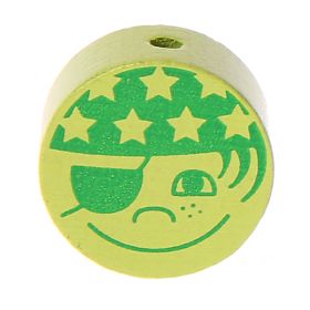 Pirate motif bead disc 'green' 866 in stock 