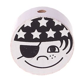 Pirate motif bead disc 'white' 522 in stock 