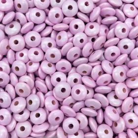 Wooden lenses mother-of-pearl 10mm - 50 pieces 'pink' 56 in stock 