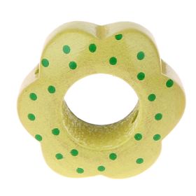 Motif bead perforated flower dots 'lemon' 802 in stock 