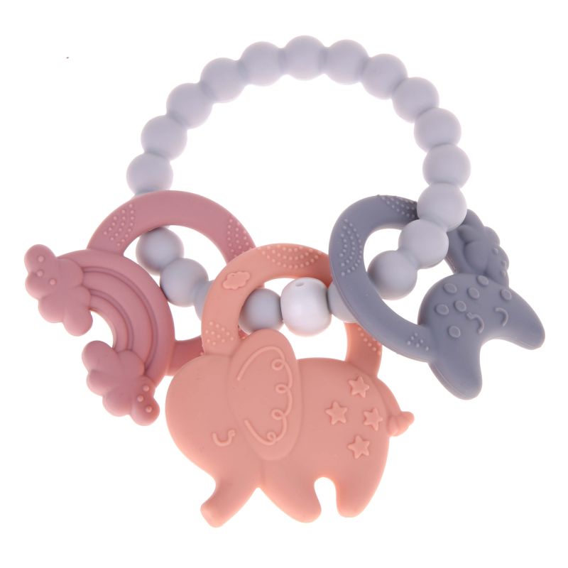 Beißring Anhänger Elefant 'rosa' 14 auf Lager