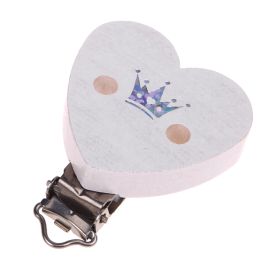 Heart clip glitter crown 'white' 378 in stock 