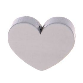 Motif bead shaped bead heart large 'light gray' 1045 in stock 