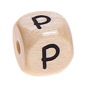 Letter cube wood embossed 10 mm 'P' 329 in stock 