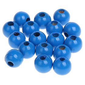 Holzperlen 8mm • 50 Stück 'mittelblau' 192 auf Lager
