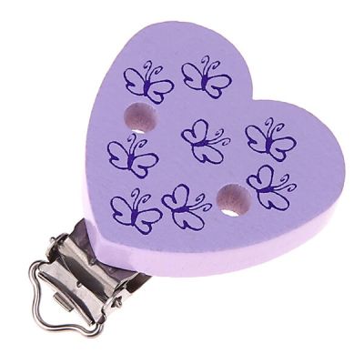 Heart clip butterfly 'lilac' 243 in stock 