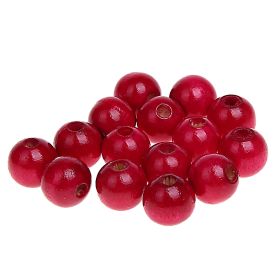 Wooden beads 12mm - 25 pieces 'bordeaux' 169 in stock 