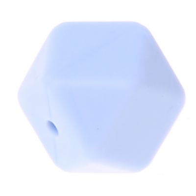 Hexagonperle Silikon 'babyblau' 58 auf Lager