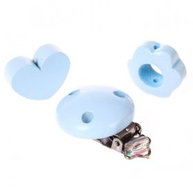 Schnullerketten Bastelset Mini 'babyblau' 7 auf Lager