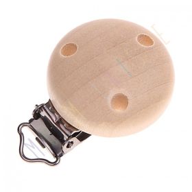 Holzclip / Schnullerclip Ø35mm 'roh' 3026 auf Lager