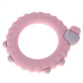 Sheep teething ring 'pink' 2 in stock 